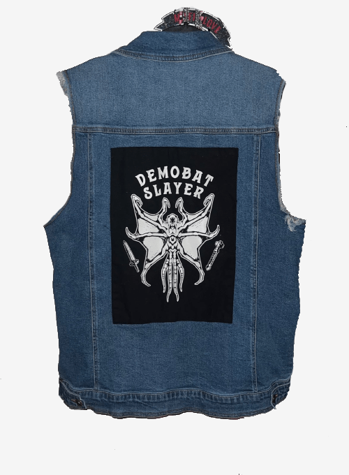 Stranger Things Eddie Printed Blue Denim Vest