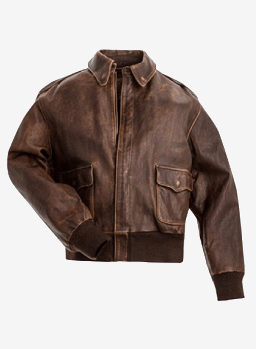 Stranger Things Billy Hargrove Brown Leather Jacket Front