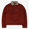 Stranger Things Lucas Red Shearling Collar Jacket-Detailed