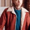 Stranger-Things-Nancy-Wheeler-red-Denim-shearling-collar-jacket
