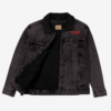 Stranger Things Welcome Unisex Sherpa Jacket Front [Black Denim]