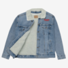 Stranger Things Welcome Unisex Sherpa Jacket Front [Light Denim]