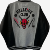 Hellfire Club Black n Gray Varsity Jacket-Stranger-Things-Outfits