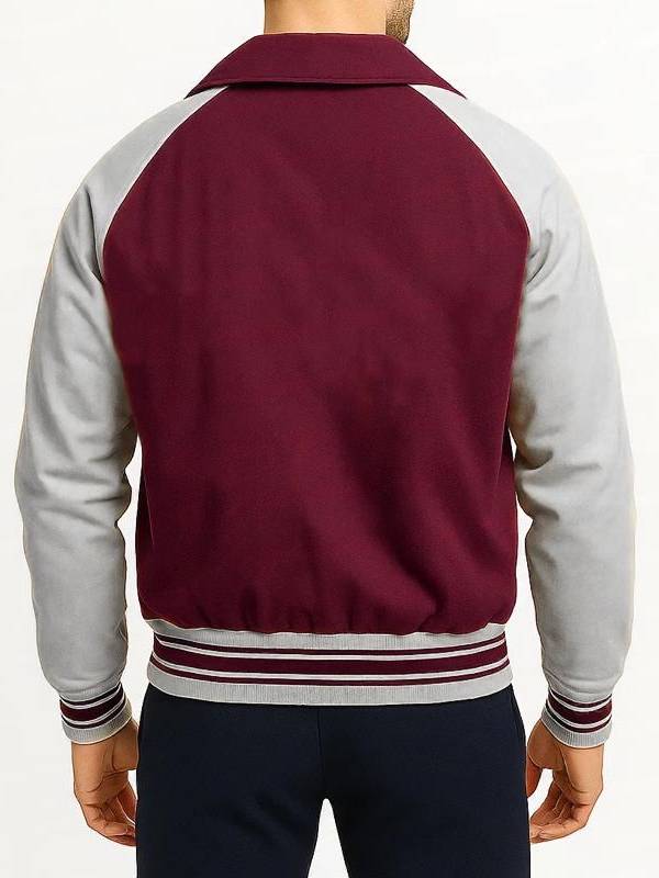 Stranger-Things-Season-5-Lucas-Sinclair-Burgundy-and-Gray-Jacket